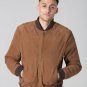 POLAR WHITES MENS BLACK  SUEDE  BOMBER JACKET RRP £100.00