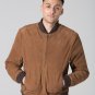 POLAR WHITES MENS BLACK SUEDE BOMBER JACKET RRP £100.00