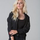 POLAR WHITES BLACK BOMBER JACKET