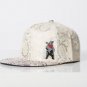 Polar whites purple and white faux leather paisley print cap