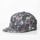 Polar whites Mens / Womens floral distressed look cap with patch work