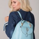 POLAR WHITES BLUE BACKPACK WITH SINGLE BUTTON POCKET (STYLE14)