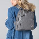 POLAR WHITES RED QUILTED BACKPACK WITH ZIP POCKET (STYLE11)