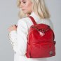 POLAR WHITES RED QUILTED BACKPACK WITH ZIP POCKET (STYLE7)