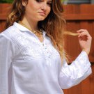Organic Natural Cotton Embroidered "Sunshine" Hippie Top