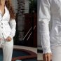 Organic Cotton Crochet Sleeves 2 Front Pockets "Bahoa" Long Nautical Jacket