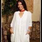 Organic Gauze Cotton Embroidery Lace Pockets "Nina" Tunic Dress