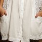 Organic Gauze Cotton Embroidery Lace Pockets "Nina" Tunic Dress