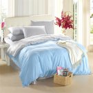 Simple Elegant reactive dyed 100% cotton solid double-color quilt cover set