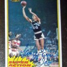 1981 Topps Basketball #MW106 GEORGE GERVIN SB COA Autograph NM/MT