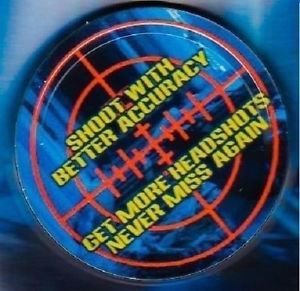 Quick Scope Gaming Crosshair Static Cling Decal Quickscope Shooter Video Games