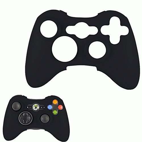 BLACK CONTROLLER SKIN XBOX 360 CONTROLLERS FREE CONTROLLER STICK COVERS XBOX360