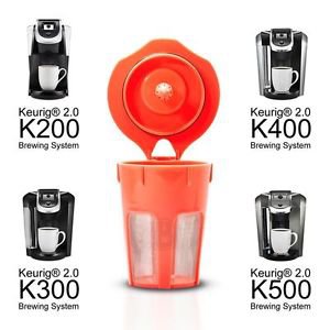Keurig 2.0 K-Carafe Refillable Coffee Filter K-Cup Reusable Saves Money Easy Use
