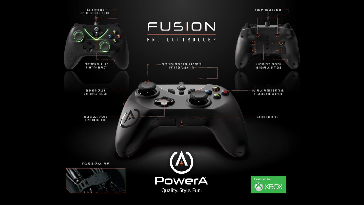 Power A FUSION PRO Controller Xb1 4 Assignable Underside Buttons