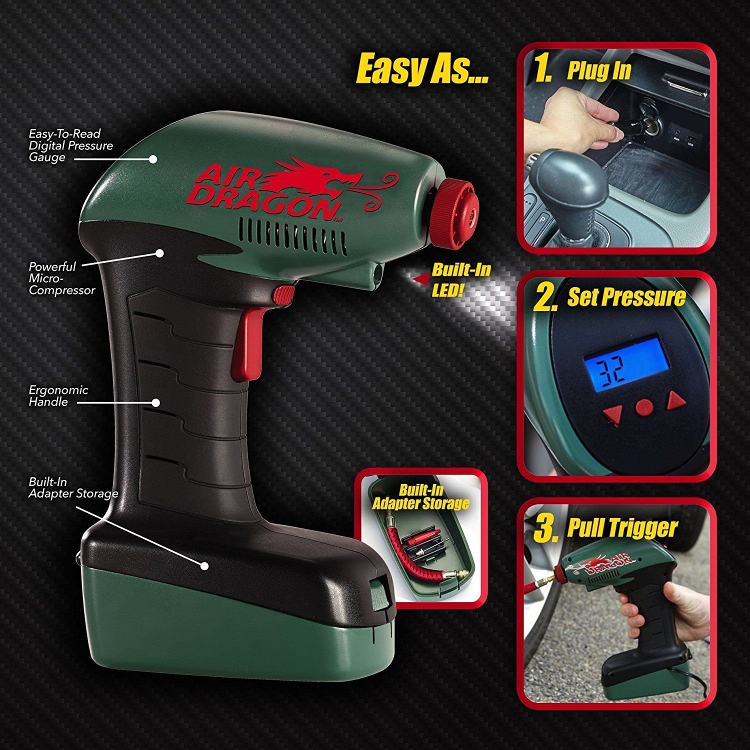 Air Dragon Tire Inflator >> Air Dragon Handheld Portable Air Compressor Auto Tire ... Air Dragon Tire Inflator >> Air Dragon Handheld Portable Air Compressor Auto Tire ...