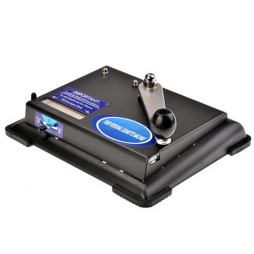 Black Cigarette Rolling Machine Electric Automatic Injector Maker Tobacco Roller
