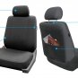 Charcoal Front Flat Cloth Bucket Seat Cover Set of 2 (Multifunctional Airbag Compatible)