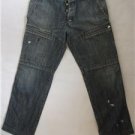 Mens Hugo Boss Jeans 33 34 Vintage Grunge Button Fly Blue W33 L34