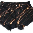 Levi High Waisted Shorts Size 12/14 Black/Bronze Tie Dye Tiger Denim shorts