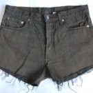 Levi High Waisted Shorts Size 14 Green Khaki 501 RedTab Vintage Denim Shorts W34