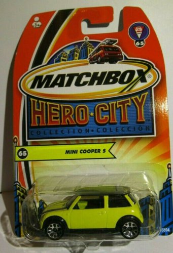 Matchbox Hero City BMW Mini Cooper S Yellow Sports Race Euro Car Tuner 2003