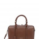 Burberry Authentic Shoulder Leather Handbag Alchester Armour Bowling Bag - Tan