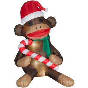 Christmas Holiday Airblown Inflatable - Sock Monkey ( 6 ft. )