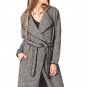 Black Belted Duster Coat in Herringbone (S/6)