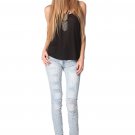 Light Wash Jeans in Animal Devore (S/6)