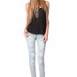 Light Wash Jeans in Animal Devore (S/6)
