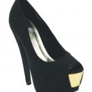 Red Circle Women's Abiba Black Peep Toe Platform Size 5.5
