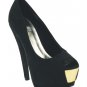 Red Circle Women's Abiba Black Peep Toe Platform Size 5.5