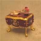 Jeweled Purple Vanity Hinged Trinket Jewelry Box