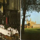POSTCARDS King's College Cambridge University - Exterior + Choir 1990 Unused