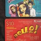 SINGAPORE Phonecard Singtel HELLO CARDS USED / NO AIRTIME VALUE SINGAPORE Phonecard Singtel HELLO CARDS USED / NO AIRTIME VALUE