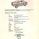 NSU WERKE PRINZ Saloon Auto / Car - US salles and spec sheet - Germany - 1958??