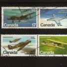 CANADA  Aircraft Airplanes- set of 4 Pairs 1980  Scott 873-876