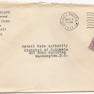 1934 US Commercial Cover showing black ink blot mute cancel NY to Wash DC