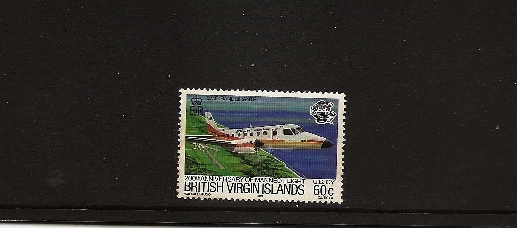 BRITISH VIRGIN ISLANDS BVI Aircraft Bandeirante - Manned Flight Scott 456 MNH