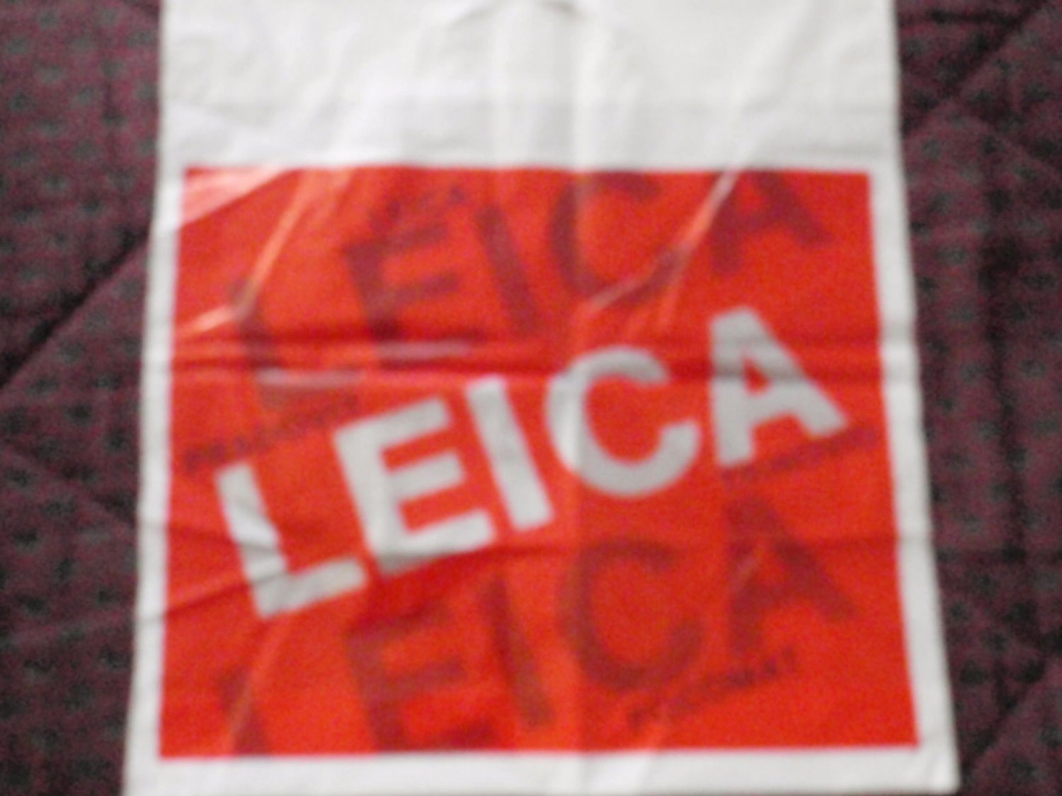 LEICA Camera Plastic Shopping bag 16.5" x 15"