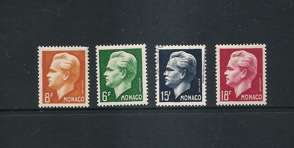 MONACO Prince Ranier Set of 4 Scott 276-79 Yvert 365-68 MLH + U