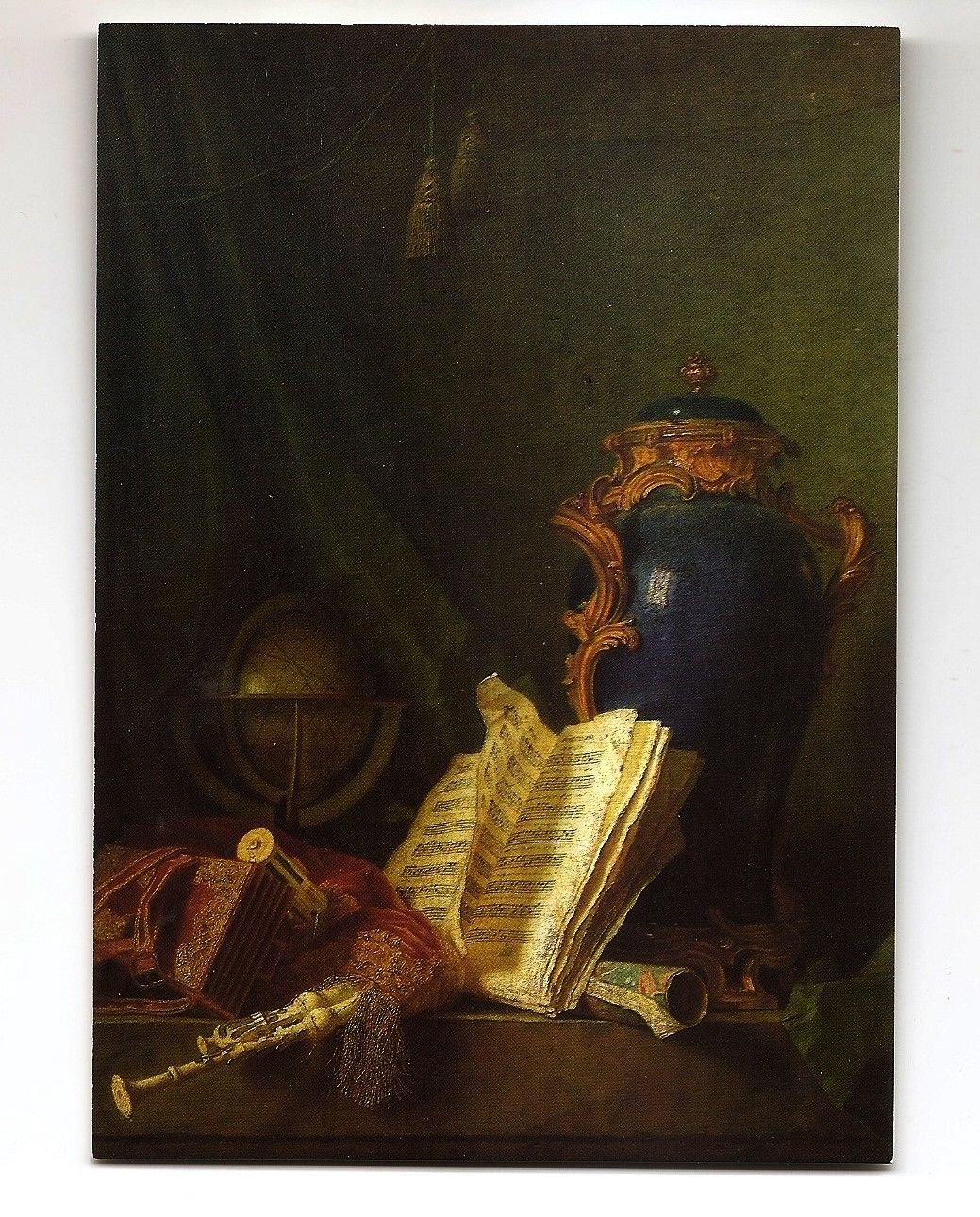 POSTCARD - "Lapis Vase, Globe, pipes" detail - Roland de la Porte - Art