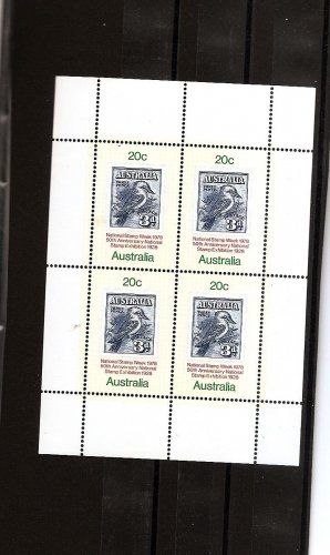 AUSTRALIA - National Stamp Week 1978 Souvenir Sheet MNH Scott 687a