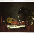 POSTCARD - "The Attributes of Music" detail, Jean Baptiste Chardin - Art
