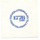 1776 Inc Revolutionary Restaurants PAPER NAPKINS 1976 San Antonio, Texas