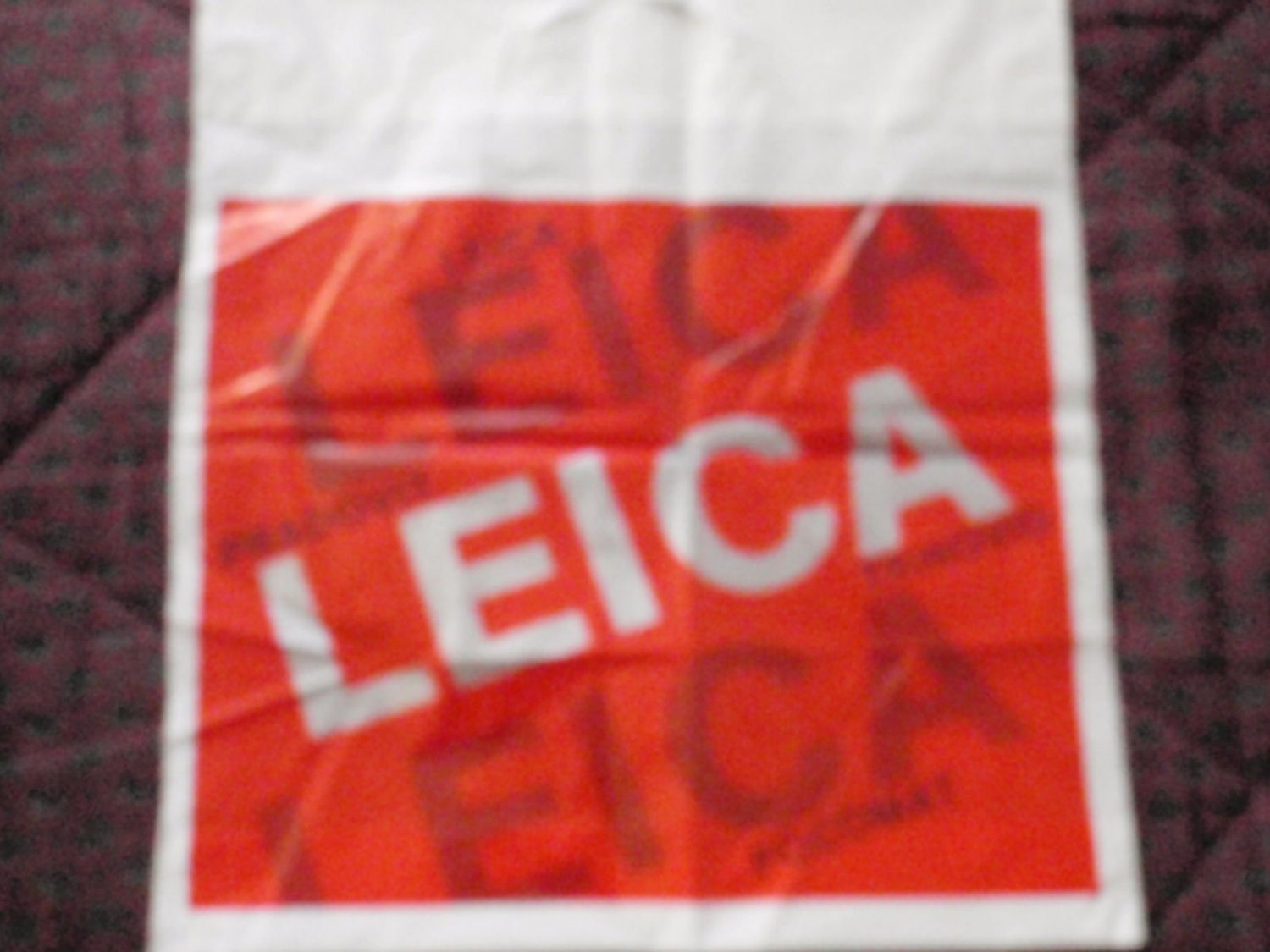 LEICA LEITZ Camera Plastic Shopping bag 16.5" x 15"