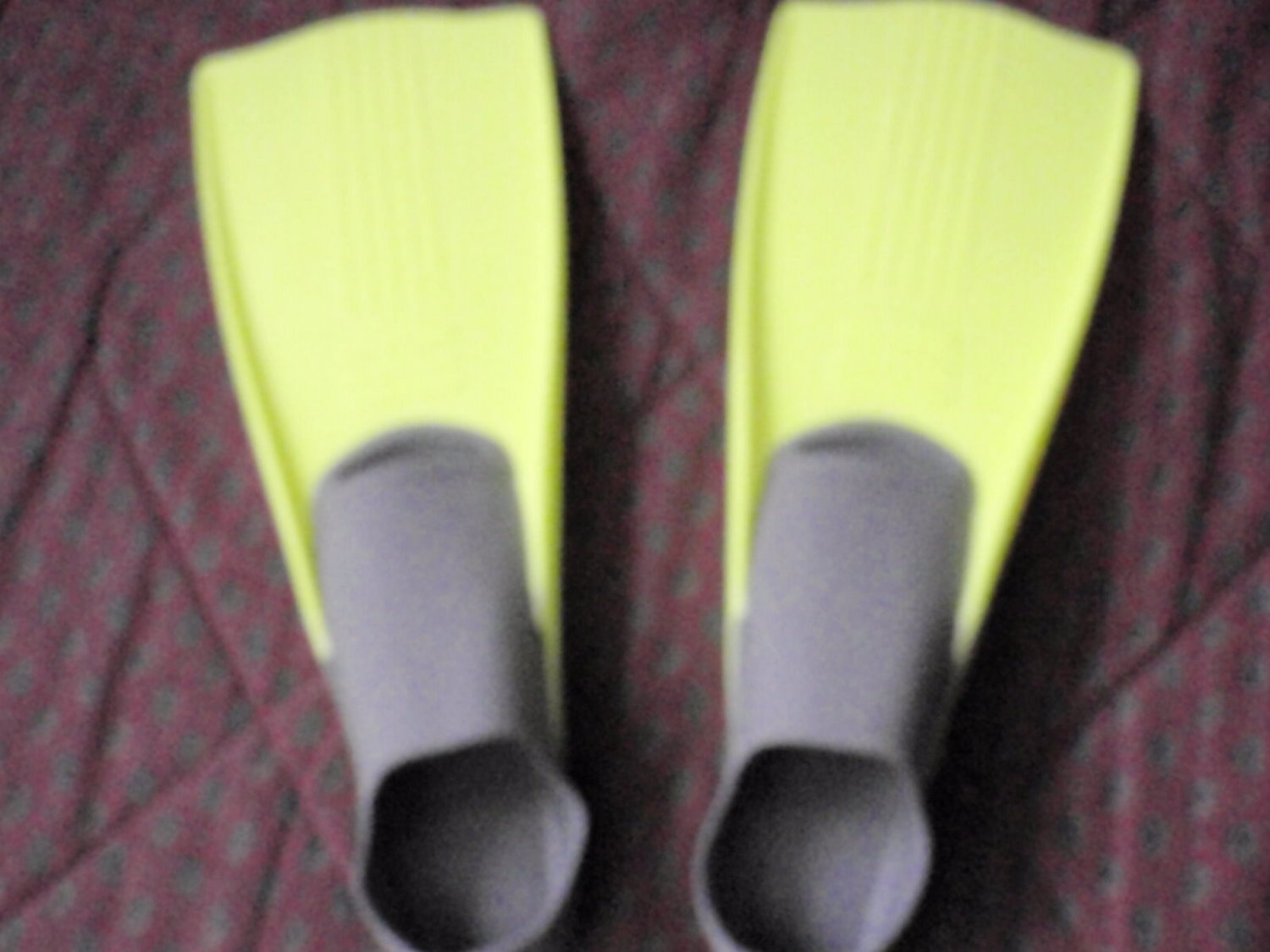 Swim Fins Size 3-5 Or 36-38 Florescent Yellow Swimming
