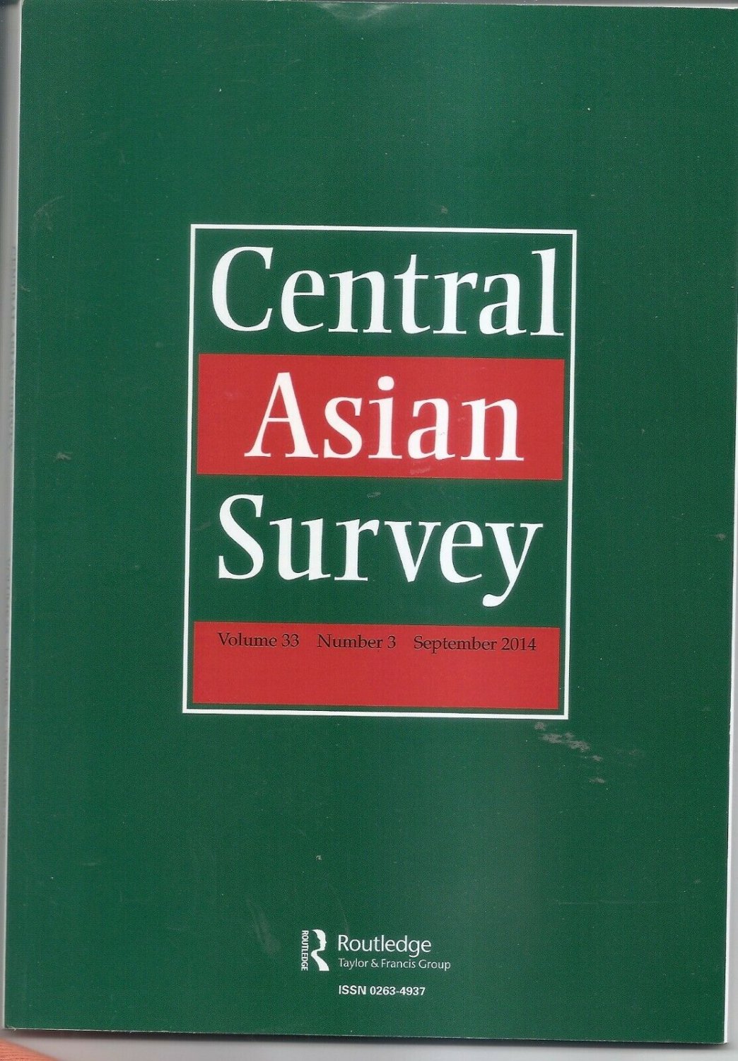 CENTRAL ASIAN SURVEY - Vol 33 Num 3 Sept 2014 -Uzbekistan, Kyrgyzstan
