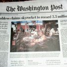 JOBLESS CLAIMS SKYROCKET TO RECORD Washington Post Front section Mar 27 2020