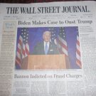WALL STREET JOURNAL Newspaper - Biden Makes Case to Oust Trump Aug 21, 2020